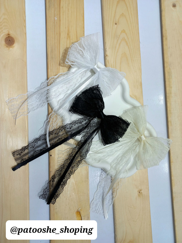 Girls' lace hair bow with tail (hair clip) Majlesi trend