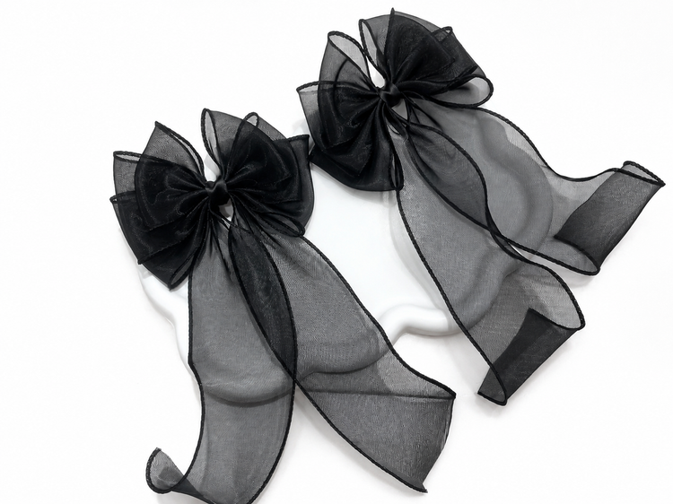 Simple silk hair bow/stylish and high-quality women's hair clip