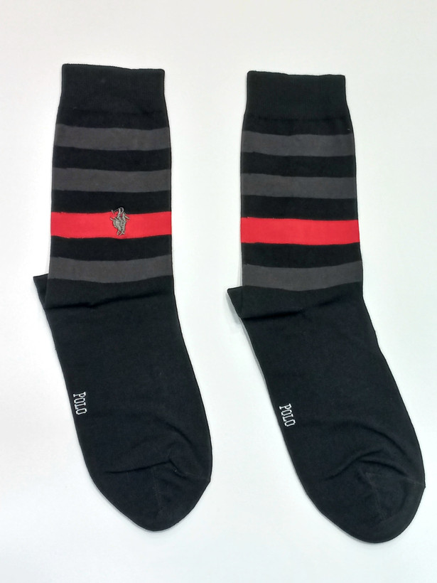 جوراب ساقدار مردانه طرح راه راه | سایز ۴۰ تا ۴۶، بافت متراکم