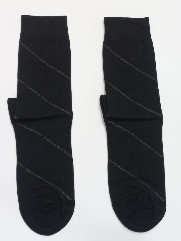 Men's Black Cotton Crew Socks | Odor-Resistant