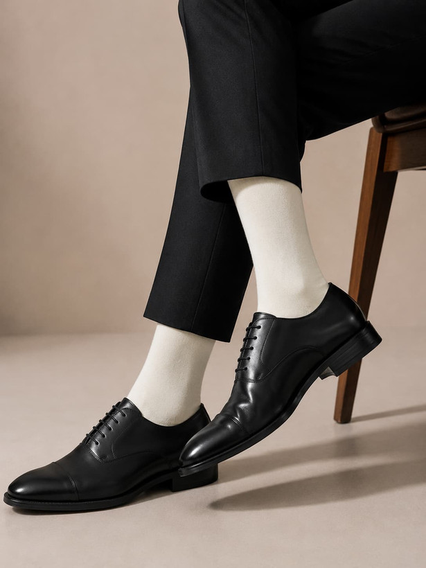 Men's Plain Crew Socks | Cotton, Odor-Resistant, and Hypoallergenic