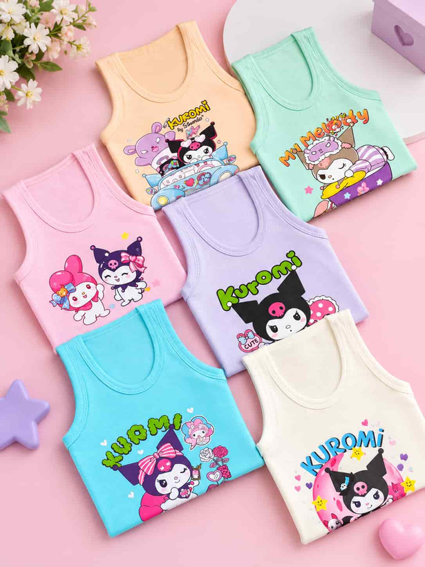 Girls' Undershirt – Kuromi Design | Soft Cotton
