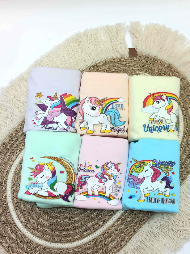 Girls’ Long-Leg Briefs – Unicorn Pony Design