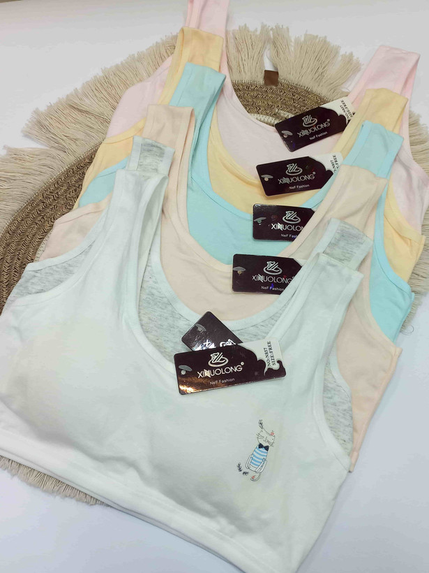 Imported Cotton Padded Girls' Crop Top | Sizes 8–15 Years