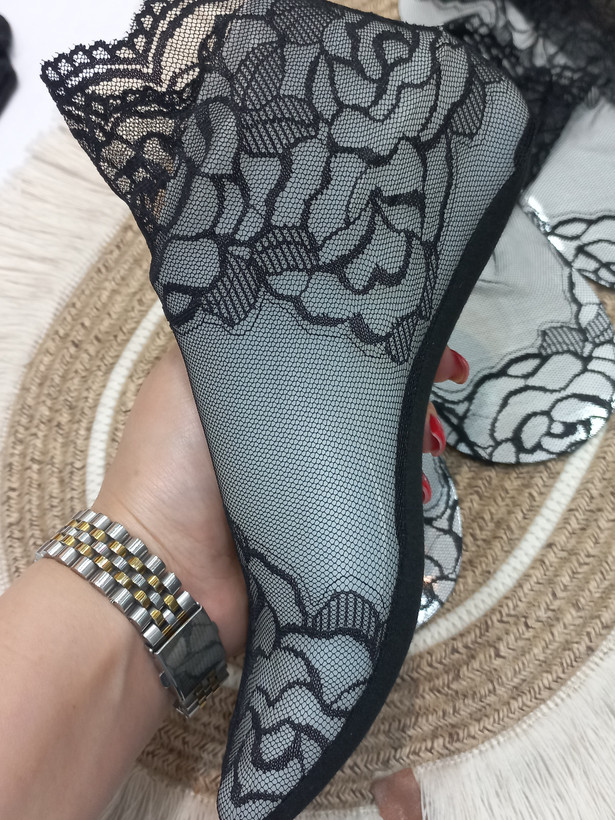 پاپوش روفرشی زنانه طرح گل رز